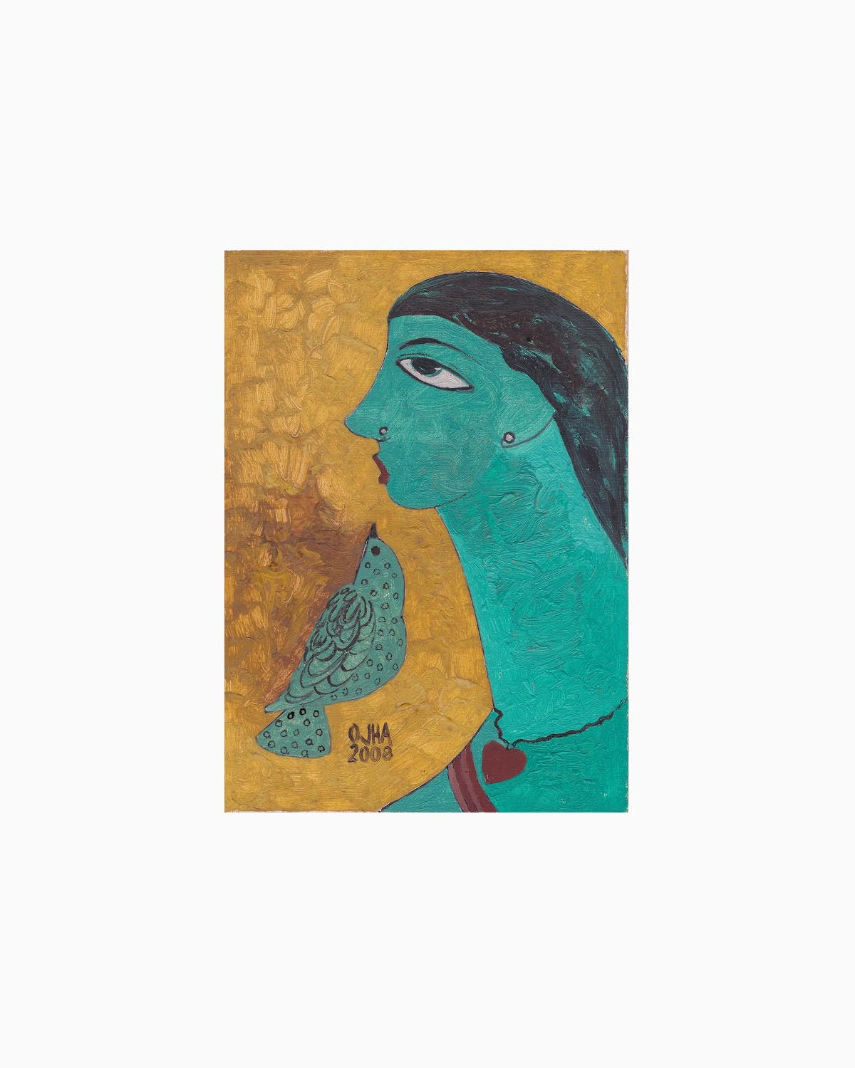 Woman with Bird | Original Artwork