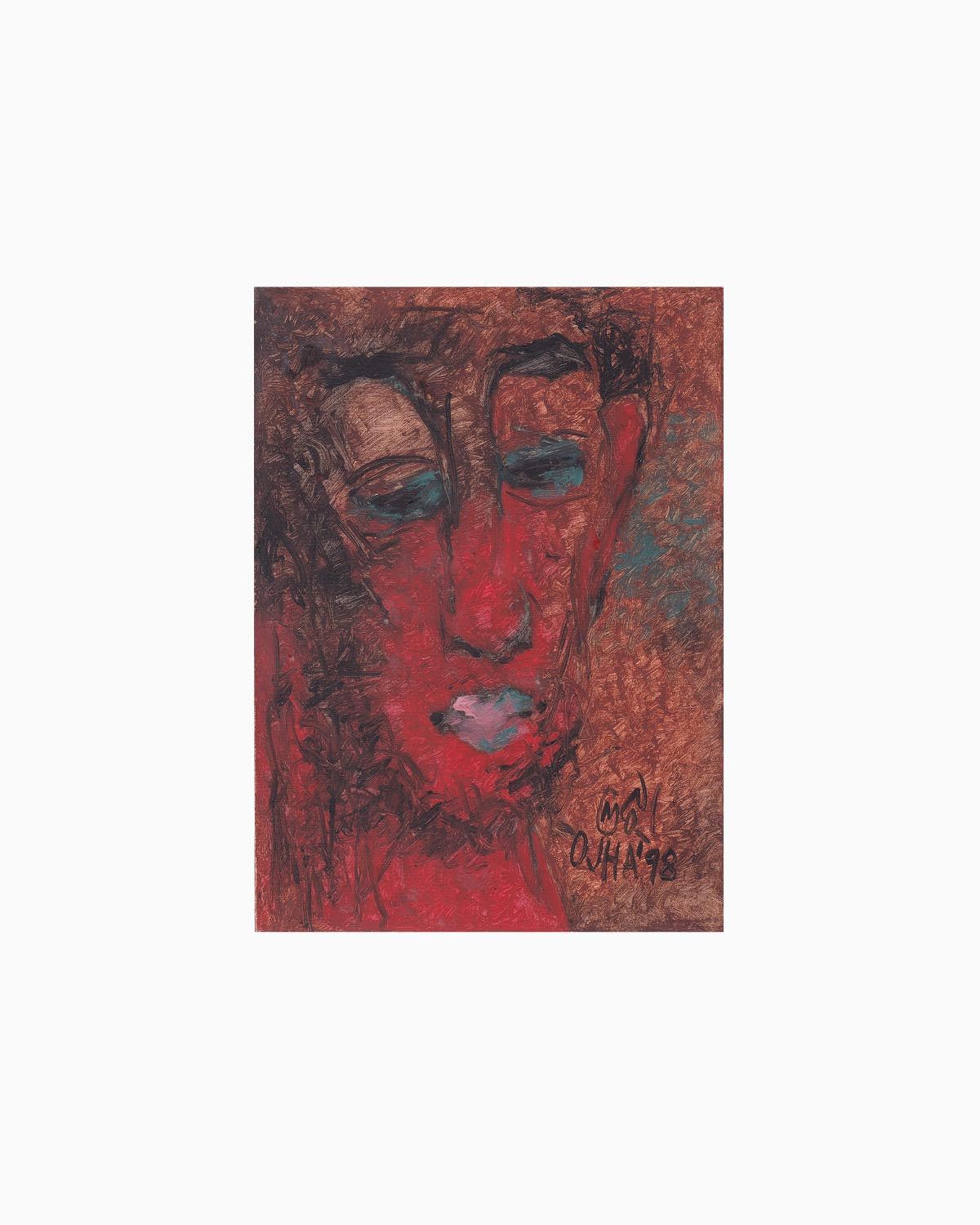 Red Shadow Face | Original Artwork