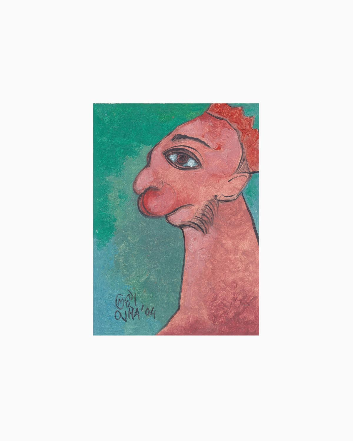 Profile with Red Hair | Original Artwork