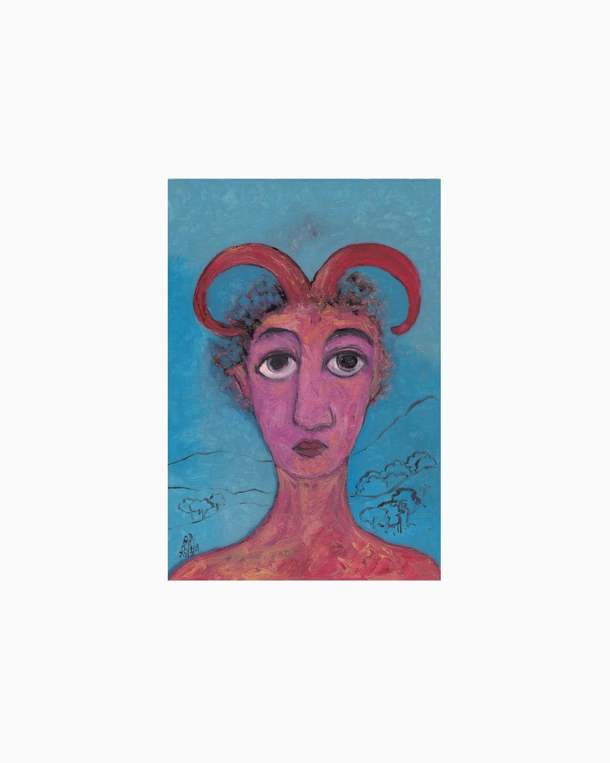 Horned Youth | Original Artwork