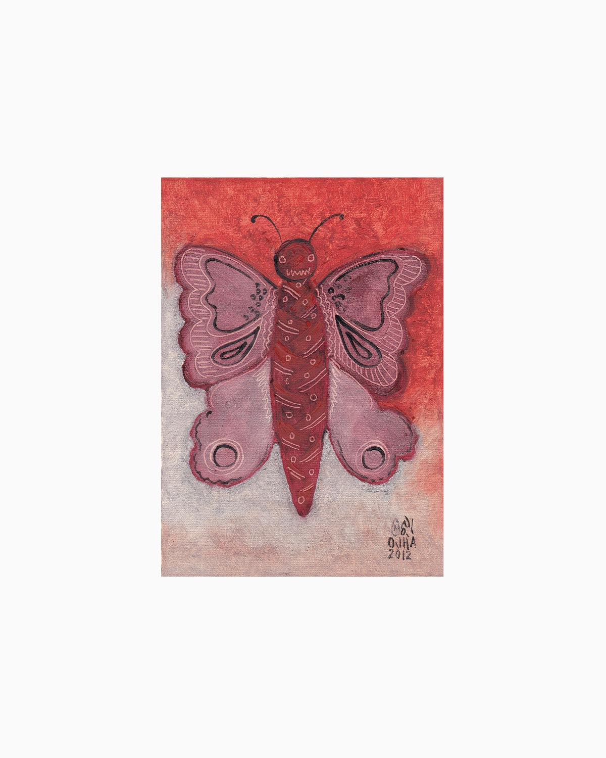 Crimson Moth | Original Artwork