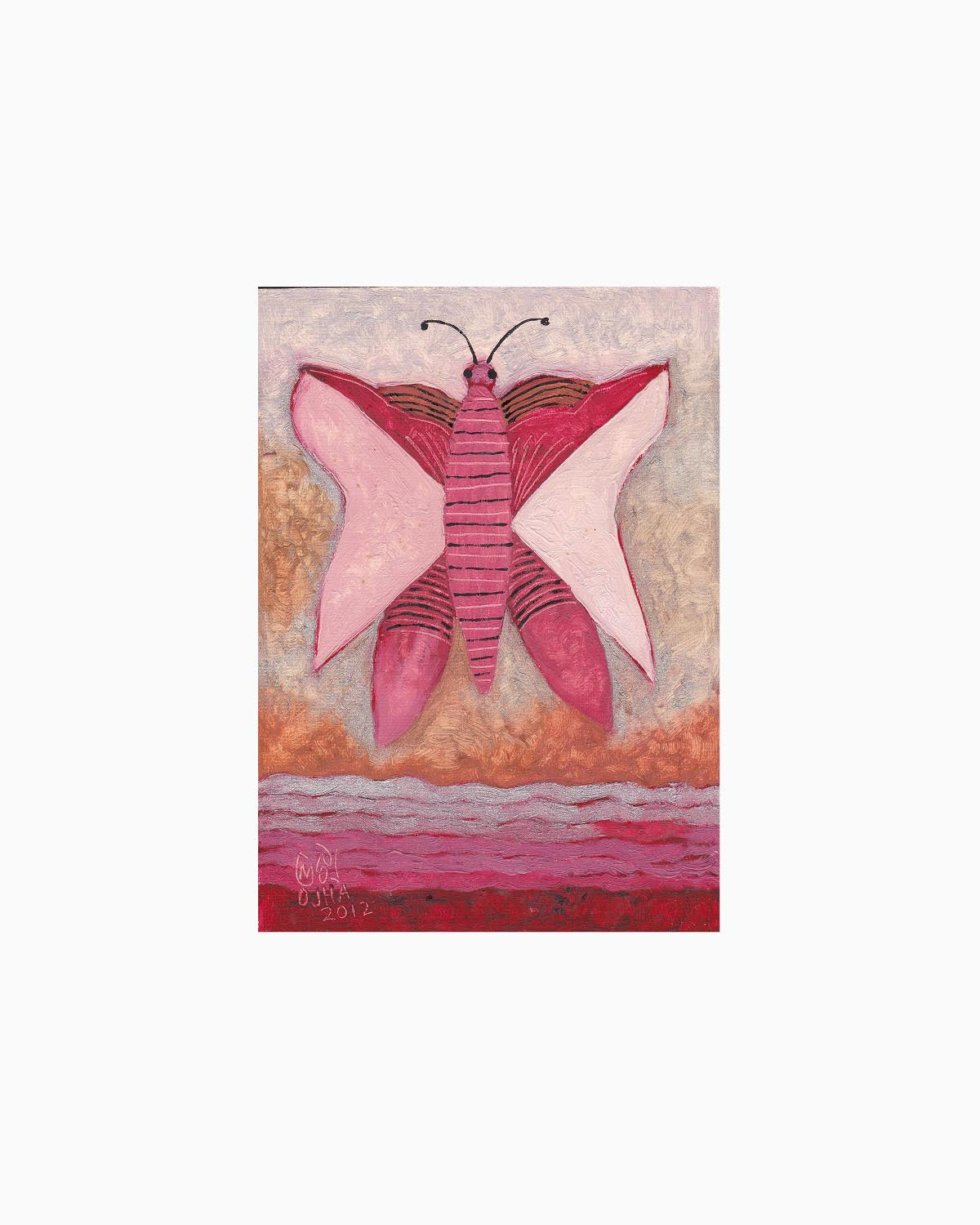 Pink Winged Form | Original Artwork