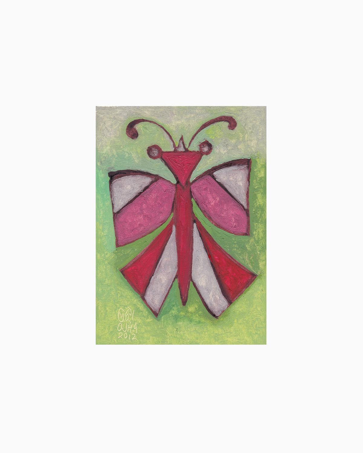 Red Garden Moth | Original Artwork